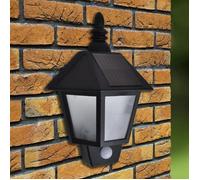 vidaXL Applique solaire murale 41182 en ABS avec détecteur de mouvement Noir