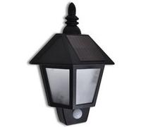 vidaXL Applique solaire murale 41182 en ABS avec détecteur de mouvement Noir