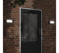 Vidaxl Appliques Murales D'extérieur 2 Pcs Noir Acier Inoxydable