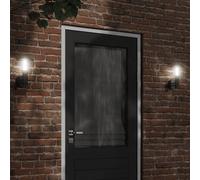 Vidaxl Appliques Murales D'extérieur 2 Pcs Noir Acier Inoxydable