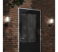 Vidaxl Appliques Murales D'extérieur 2 Pcs Noir Acier Inoxydable