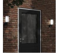 vidaXL Appliques murales d'extérieur 2 pcs noir acier inoxydable, éclairage mural d'extérieur, lampe murale de jardin, 4006289