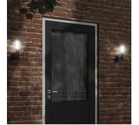 vidaXL Appliques murales d'extérieur 2 pcs noir acier inoxydable, éclairage mural d'extérieur, lampe murale de jardin, 4006241