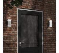 Vidaxl Appliques Murales D'extérieur 2pcs Argenté Acier Inoxydable