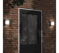 Vidaxl Appliques Murales D'extérieur 2pcs Argenté Acier Inoxydable Argenté