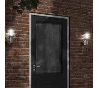Vidaxl Appliques Murales D'extérieur 2pcs Argenté Acier Inoxydable Argenté