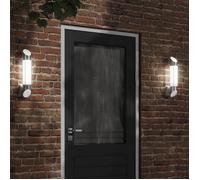 vidaXL Lampes murales extérieures 2 pcs. argent acier inoxydable