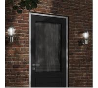 vidaXL Appliques murales d'extérieur 2pcs argenté acier inoxydable, éclairage mural d'extérieur, lampe murale de jardin, 4006249