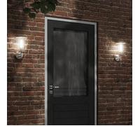 vidaXL Appliques murales d'extérieur 2pcs argenté acier inoxydable, éclairage mural d'extérieur, lampe murale de jardin, 4006245
