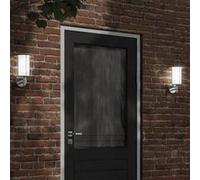 Vidaxl Appliques Murales D'extérieur 2pcs Argenté Acier Inoxydable Argenté