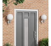 Vidaxl Appliques Murales Extérieures 2 Pcs Argent En Acier Inoxydable Ip44