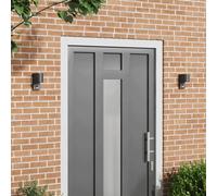 Vidaxl Appliques Murales Extérieures Avec Détecteur 2 Pcs Acier Inoxydable Noir Ip44