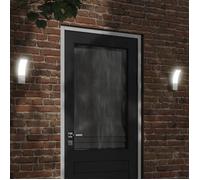 vidaXL Appliques murales LED d'extérieur 2 pcs blanc, éclairage mural LED d'extérieur, lampe murale de jardin, applique 4006265