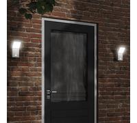 Appliques murales LED d'extérieur avec capteurs 2 pcs noir vidaXL