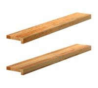 vidaXL Appuis de fenêtre 2 pcs Marron clair en chêne massif