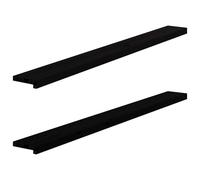 Vidaxl Appuis De Fenêtre 2 Pcs Marron Foncé Bois De Chêne Massif