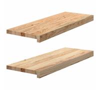 Vidaxl Appuis De Fenêtre 2 Pcs Non Traité 70x30x2 Cm Bois Chêne Massif