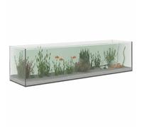 Aquarium en verre rectangulaire - vidaXL - 80x20x20 cm - Blanc - Verre robuste - Bords lisses