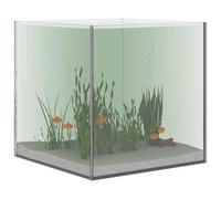 vidaXL Aquarium avec Stockage Transparent 30 x 30 x 30 cm Verre, Un Design rectangulaire Moderne et résistant pour la Maison ou Le Bureau, offrant Style et durabilité dans des espaces Pratiques.