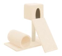 vidaXL Arbre à chat avec colonne à griffer en sisal Crème 59 cm