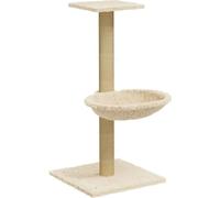 vidaXL Arbre à chat avec colonne à griffer en sisal Crème 74 cm
