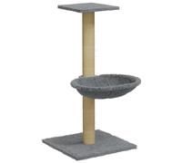 vidaXL Arbre à chat avec colonne à griffer en sisal gris clair 74 cm