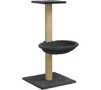 vidaXL Arbre à chat avec colonne à griffer en sisal gris foncé 74 cm