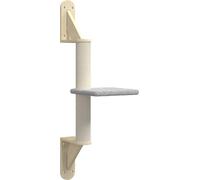 vidaXL Arbre à chat avec colonne griffoir montage mural gris clair 85,5 cm
