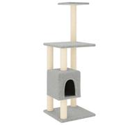 vidaXL Arbre à chat avec colonnes à griffer en sisal gris clair 104 cm