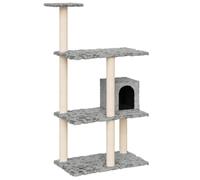 171519 vidaXL Arbre à chat avec griffoirs en sisal Gris clair 119 cm
