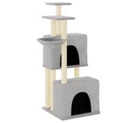vidaXL Arbre à chat avec colonnes à griffer en sisal gris clair 122 cm