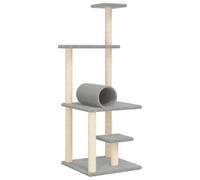 vidaXL Arbre à chat avec griffoirs en sisal gris clair 136 cm 172092
