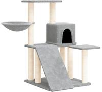 vidaXL Arbre à chat avec colonnes à griffer en sisal gris clair 82 cm