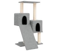 vidaXL Arbre à chat avec colonnes à griffer en sisal gris clair 82 cm