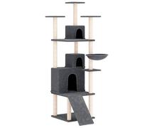 Vidaxl Arbre À Chat Avec Griffoirs En Sisal Gris Foncé 175 Cm