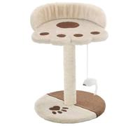 Arbre à chat avec griffoir en sisal 40 cm Beige et Marron