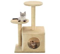 vidaXL Arbre à chat avec griffoir en sisal 60 cm Beige 170519