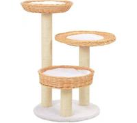vidaXL Arbre à chat avec griffoir en sisal Naturel Bois de saule