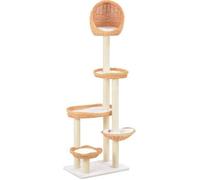 vidaXL Arbre à chat avec griffoir en sisal – bois de saule naturel