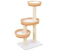 vidaXL Arbre à Chat avec griffoir en sisal Naturel Bois de Saule