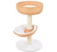 vidaXL Arbre à chat avec griffoir en sisal Naturel Bois de saule Or G