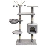 vidaXL Arbre à Chat avec griffoirs en sisal 125 cm Gris