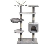 vidaXL Arbre à chat avec griffoirs en sisal 125 cm Gris Gris G