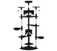 Vidaxl Arbre À Chat Avec Griffoirs En Sisal 203 Cm Noir Et Blanc