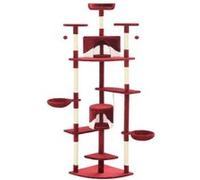 Vidaxl Arbre À Chat Avec Griffoirs En Sisal 203 Cm Rouge Et Blanc