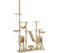 Arbre à chat avec griffoirs en sisal 230-250 cm Beige