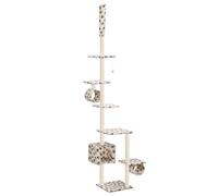 Vidaxl Arbre À Chat Avec Griffoirs En Sisal 260 Cm Beige Motif Pattes