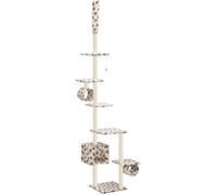 vidaXL Arbre à chat avec griffoirs en sisal 260 cm Beige Motif pattes