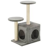 Vidaxl Arbre À Chat Avec Griffoirs En Sisal 60 Cm Gris