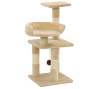 vidaXL Arbre à chat avec griffoirs en sisal 65 cm Beige